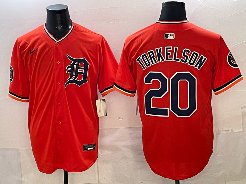 Men Detroit Tigers Torkelson orange Game Nike MLB Jersey 2026006